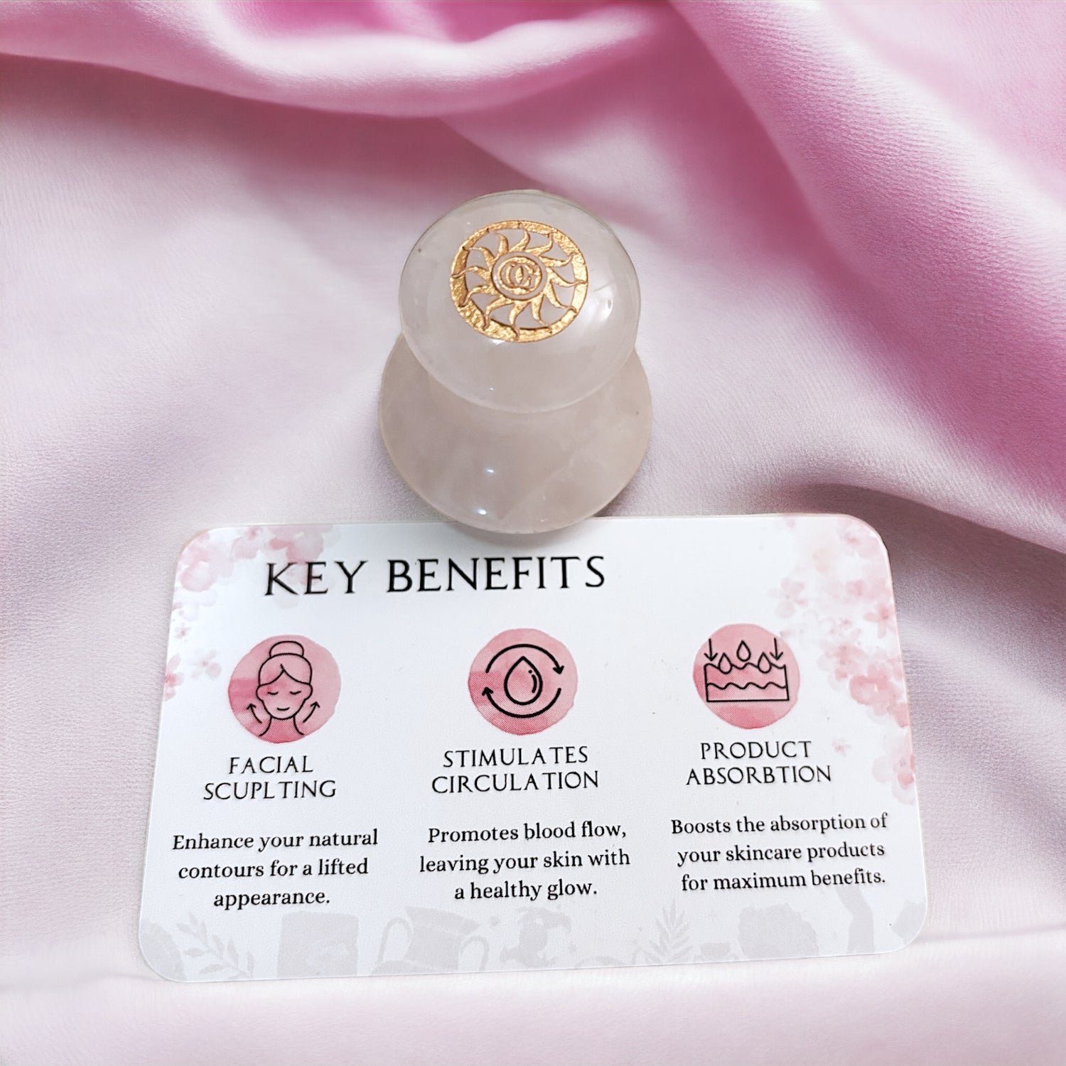 ROSE QUARTZ MUSHROOM GUA SHA
