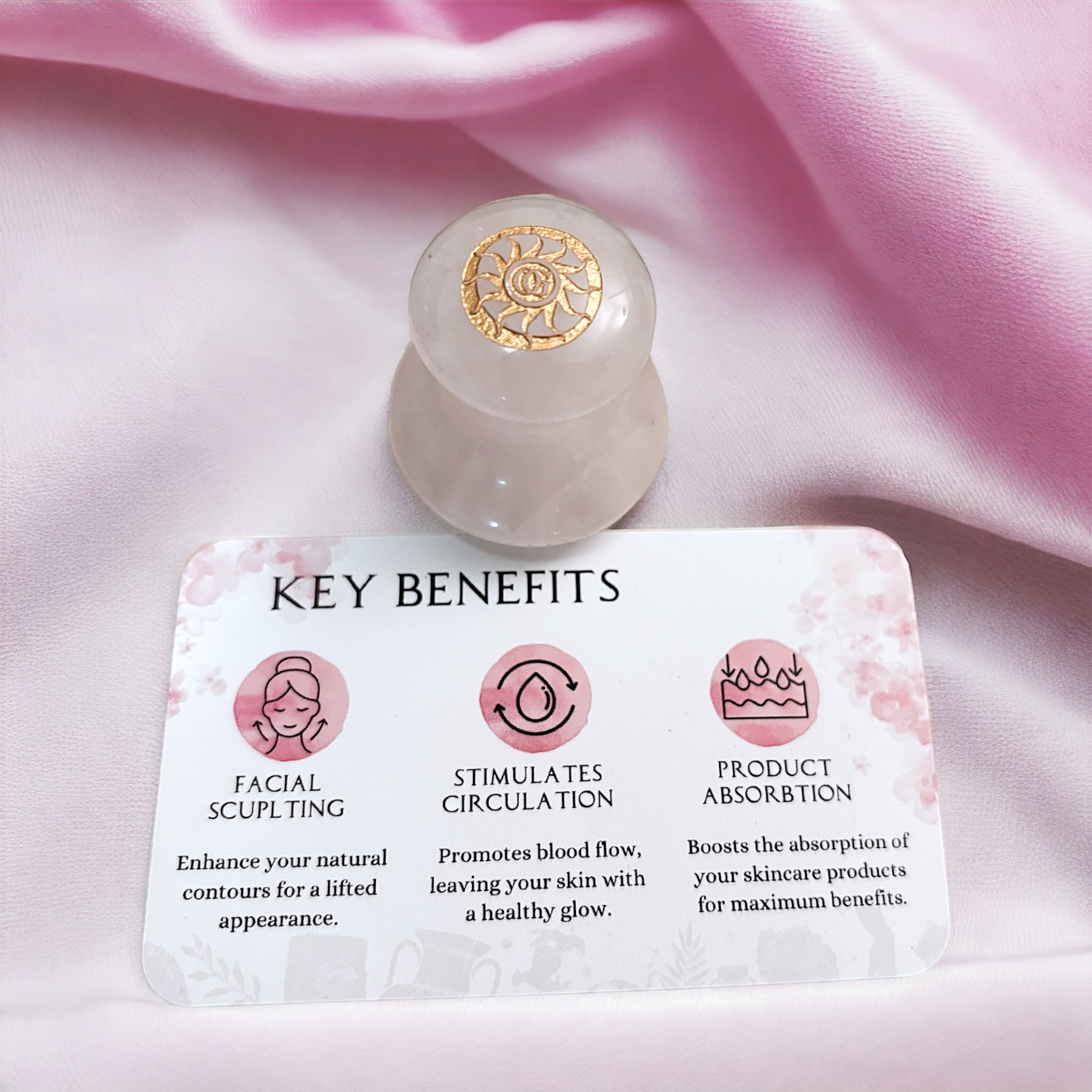 ROSE QUARTZ MUSHROOM GUA SHA